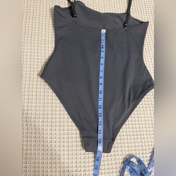 NWT SKIMS Shaping Swim Cami One Piece Gunmetal Womens L - Picture 11 of 12